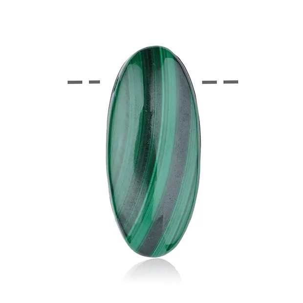 Oval Malachite (stab.), drilled, 4.0cm | Schreier gems, healing stones & jewelry