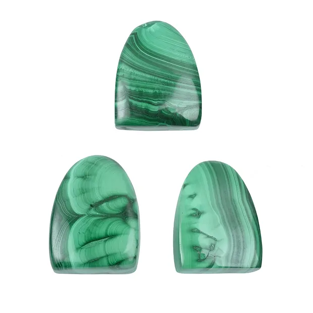 Trommelstein Malachit extra (stab.) gebohrt, 3,5cm | Marco Schreier