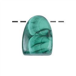 0410693017 Pietra burattata Malachite extra (stab.) forata, 3,5 cm | Marco Schreier