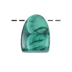 0410693017 Trommelstein Malachit extra (stab.) gebohrt, 3,5cm | Marco Schreier