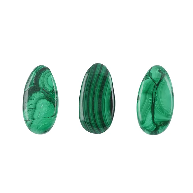 Pierres roulées Malachite (stab.) percée, 4,0cm | Marco Schreier