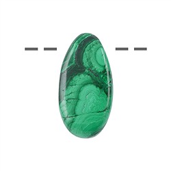 0410693070 Pietra burattata Malachite (stab.) forata, 4,0cm | Marco Schreier