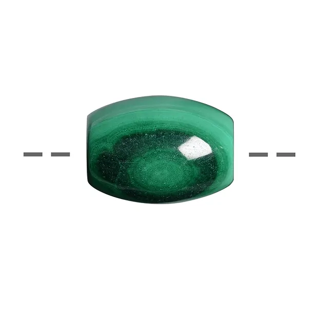 Drilled Malachite barrel, 2.0 x 1.6 cm | Schreier gems, healing stones & jewelry