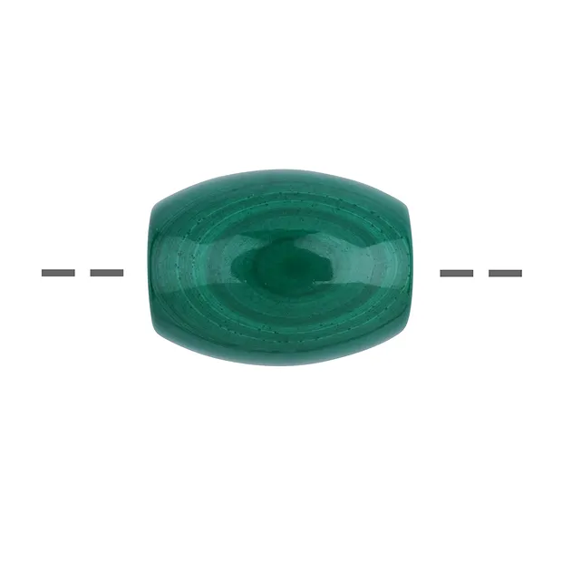 Drilled Malachite barrel, 2.0 x 1.6 cm | Schreier gems, healing stones & jewelry
