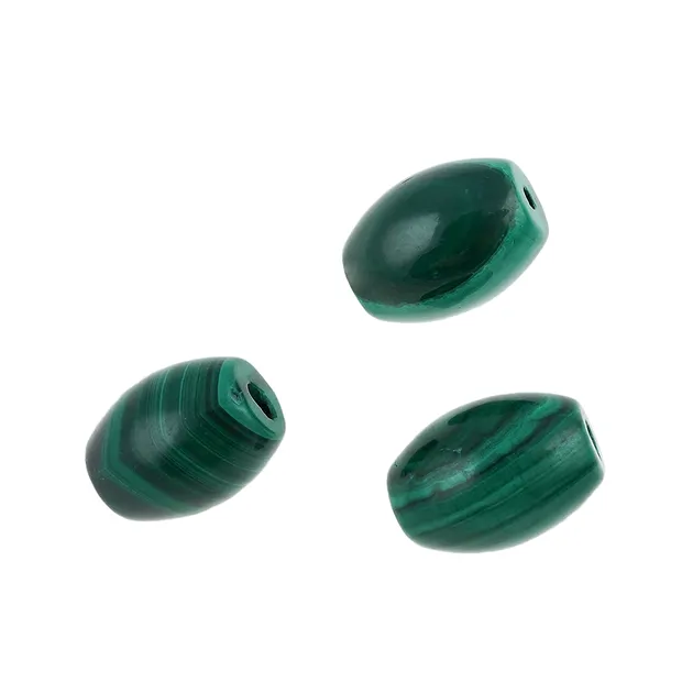 Tonneau Malachite, percé, 1,4 x 1,0cm (3 pcs/UC) | Marco Schreier