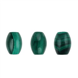 0410693211 Malachite barrel, drilled, 1.4 x 1.0 cm (3 pcs./ PU) | Marco Schreier