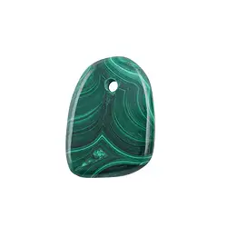 0410693415 Smooth Stone Malachite (stab.) front drilled, 3,5 - 4,0cm | Marco Schreier