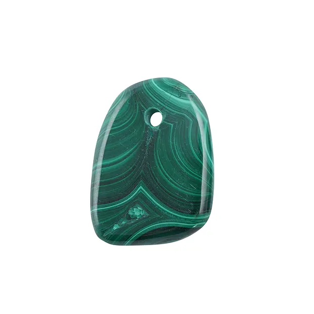 Pietra disco Malachite (stab.) forata anteriormente, 3,5 - 4,0cm | Marco Schreier