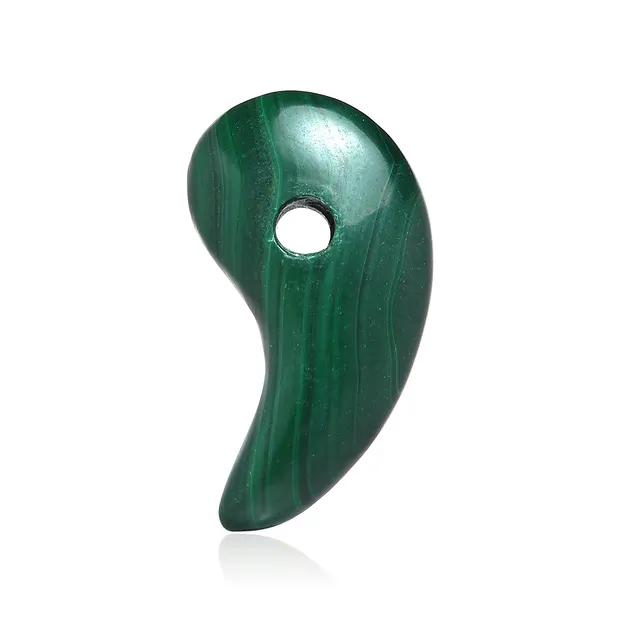 Magatama Malachite (stab.), drilled, 3.2cm | wholesaler gems & healing stones