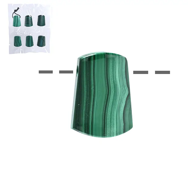 Trapèze Malachite (stab.), percé, 2,4cm (6 pcs/UC) | Marco Schreier