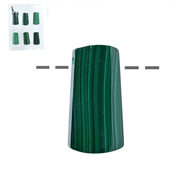 Trapezoidal Malachite (stab.), drilled, 4.0cm (6 pcs./ PU) | Marco Schreier