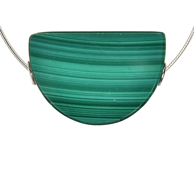 Malachite semitonda (stab.) forata, 3,0 x 2,5 cm, rodiata | Marco Schreier