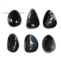 0410793002 Tumbled Stone Magnetite drilled | wholesaler gems, healing stones & jewelry