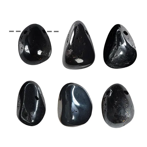 Tumbled Stone Magnetite drilled | wholesaler gems, healing stones & jewelry