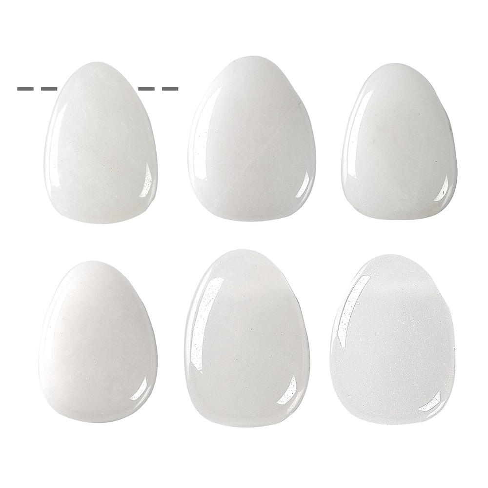 Tumbled Stone Snow Quartz drilled | wholesaler gems, healing stones & jewelry