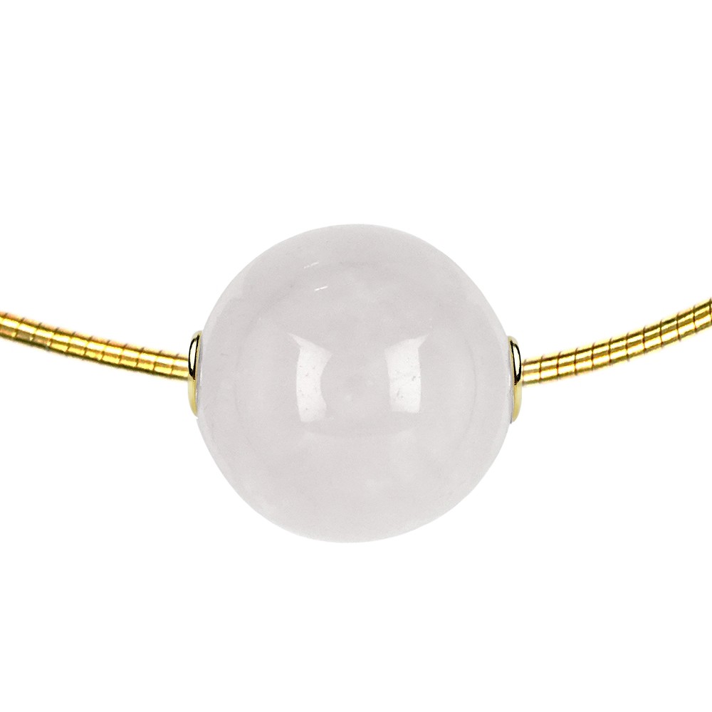 Boule à bijoux Quartz blanc 20mm, doré | Marco Schreier