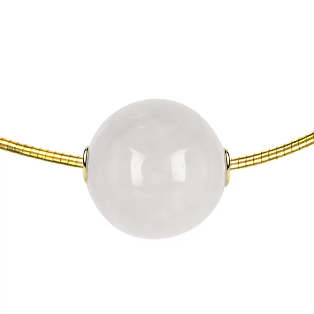 Boule à bijoux Quartz blanc 20mm, doré | Marco Schreier