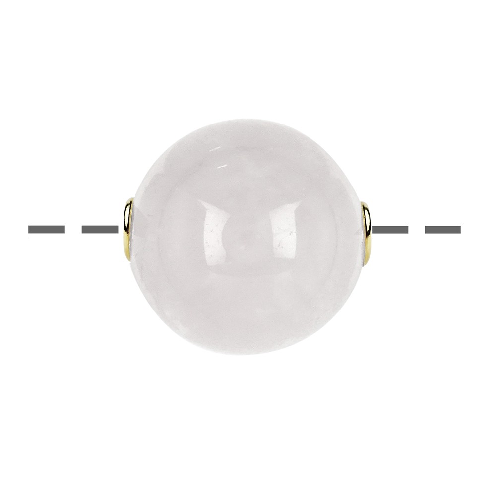 Boule à bijoux Quartz blanc 20mm, doré | Marco Schreier