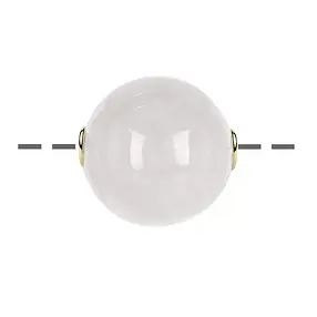 Schmuckkugel Schneequarz 20mm, vergoldet | GH Edelsteine, Heilsteine & Schmuck