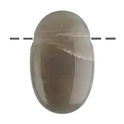 0411392300 Lente de piedra Piedra de luna perforada | Marco Schreier