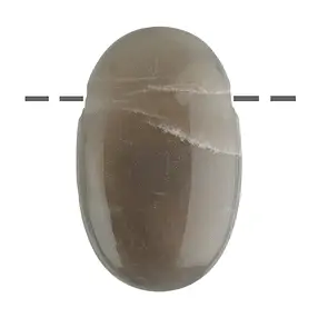 Linsenstein Mondstein gebohrt | Großhändler Edelsteine, Heilsteine & Schmuck