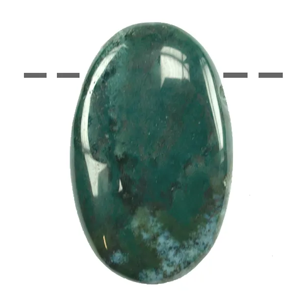 Small Palmstone Moss Agate drilled | wholesaler gems, healing stones & jewelry