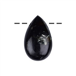 0411595606 Cabochon Tropfen Muskovit Glimmer (stab.) gebohrt, 3,0cm | Marco Schreier
