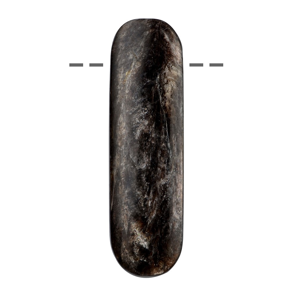 Cabochon oval long, Muscovite (stab.) drilled, 6,0cm | Marco Schreier