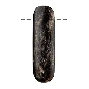 Cabochon ovale long, Muscovite (stab.) percée, 6,0cm | Marco Schreier