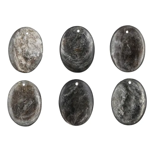 Cabachon Muscovite (stab.) front drilled (6 pcs./ PU) | Marco Schreier