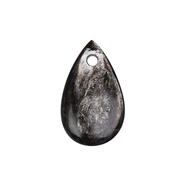 Drop of Muscovite (stab.) front drilled, 3.0-4.0 x 1.8-2.2cm | Marco Schreier