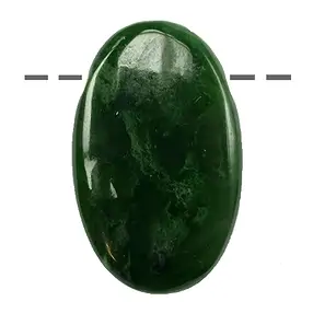 Linsenstein Nephrit gebohrt | Mineralien-Handel Edelsteine, Heilsteine & Schmuck
