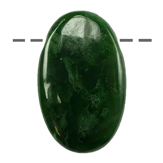 Linsenstein Nephrit gebohrt | Mineralien-Handel Edelsteine, Heilsteine & Schmuck