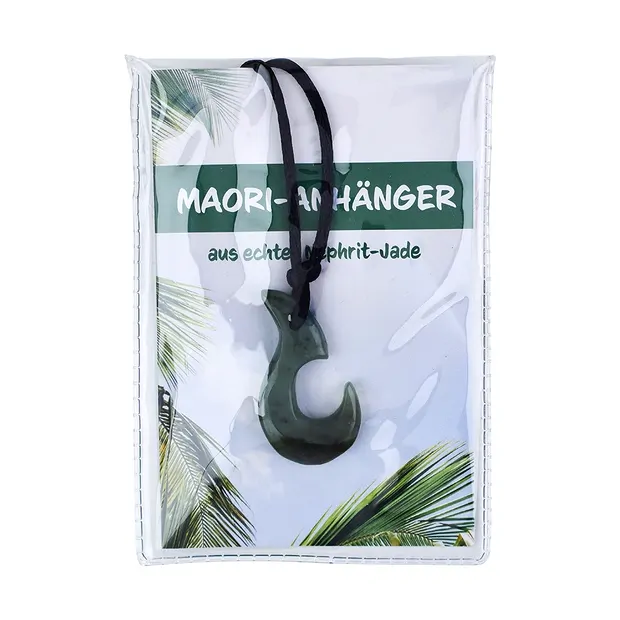 Pendentif maori hameçon petit avec encart dans une pochette | Marco Schreier