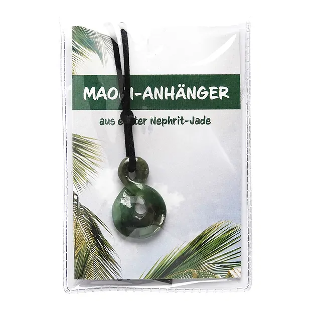Maori-Anhänger Schlaufe mit Beileger in Pouch | Edelsteine, Heilsteine & Schmuck