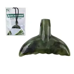 0411694012 Maori pendant whale fin with insert in pouch | wholesaler gems & healing stones