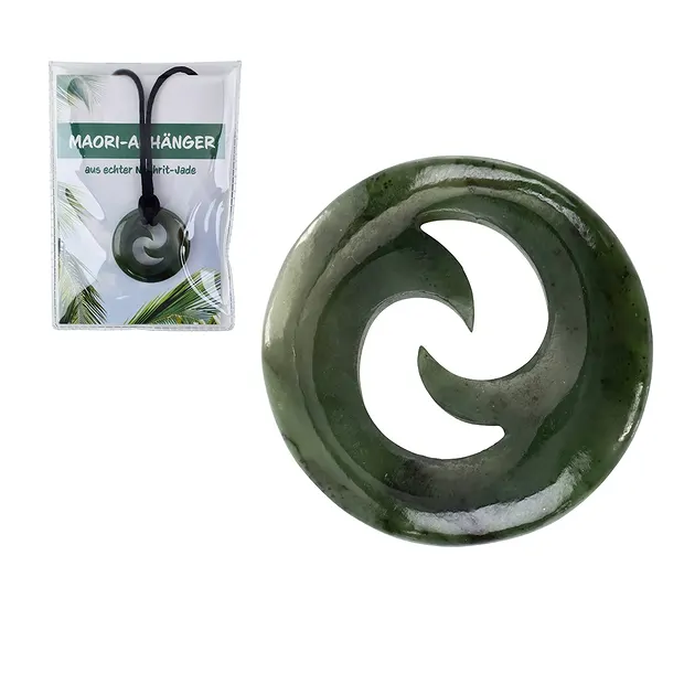 Maori pendant waves with insert in pouch | wholesaler gems & healing stones