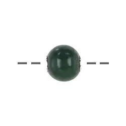 0411696612 Schmuckkugel Nephrit 12mm, rhodiniert | Edelsteine, Heilsteine & Schmuck-Handel