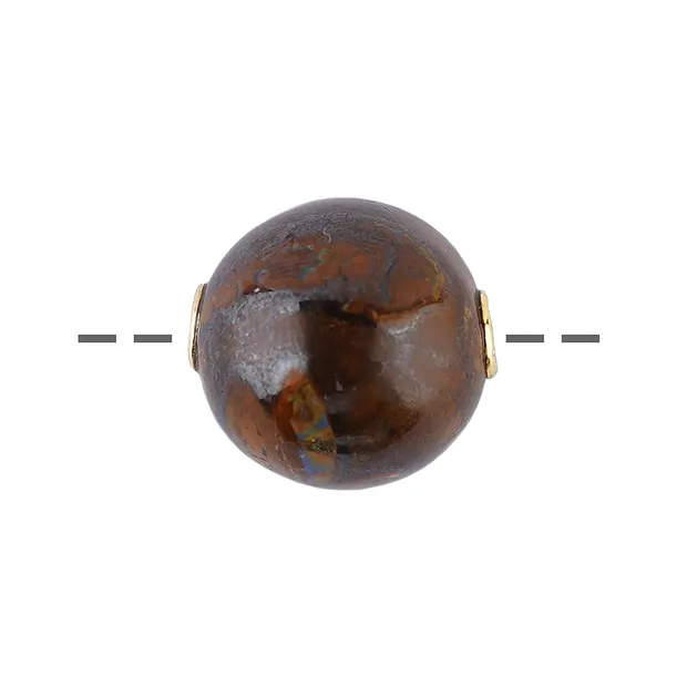 Schmuckkugel Boulder-Opal 18mm, vergoldet | GH Edelsteine, Heilsteine & Schmuck