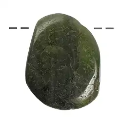 0412193089 Trommelstein Peridot B gebohrt, 4,0cm (XL) | GH Edelsteine, Heilsteine & Schmuck