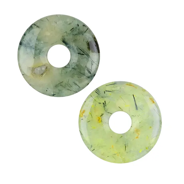 Prehnite a ciambella (verde), 30 mm | Gemme Schreier, pietre curative e gioielli