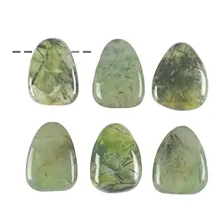 0412393002 Tumbled Stone Prehnite drilled | minerals trade - gems, healing stones & jewelry