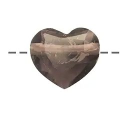 0412890626 Coeur Quartz fumé percé à facettes, 2,5cm | Marco Schreier