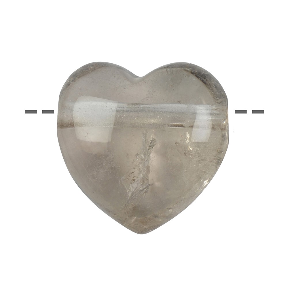 Herz Rauchquarz gebohrt, 3,5cm | Großhändler Edelsteine, Heilsteine & Schmuck