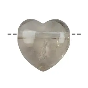 Drilled Smoky Quartz heart, 3.5cm | wholesaler gems, healing stones & jewelry