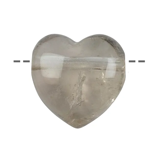 Corazón de cuarzo ahumado perforado, 3,5 cm | Marco Schreier