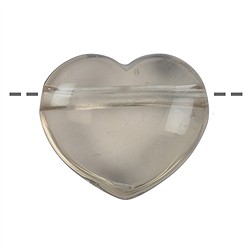 0412890645 Corazón de cuarzo ahumado perforado, 4,5 cm | Marco Schreier