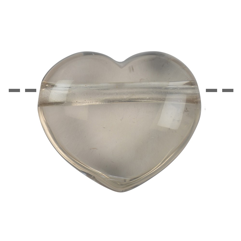 Corazón de cuarzo ahumado perforado, 4,5 cm | Marco Schreier