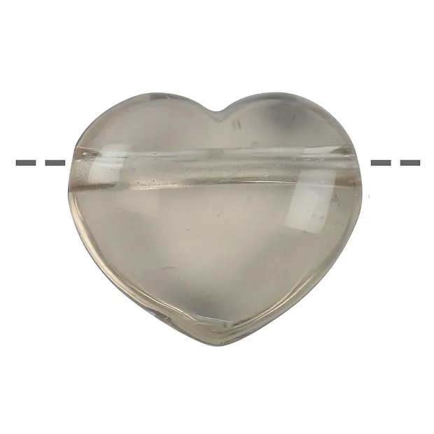 Coeur Quartz fumé percé, 4,5cm | Marco Schreier