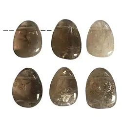 0412893002 Quarzo fumé burattato e forato | gemme, pietre curative e gioielli all'ingrosso